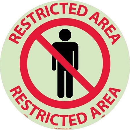 Nmc WALK ON FLOOR SIGN, GLOW, 17 in, GWFSM11 GWFSM11